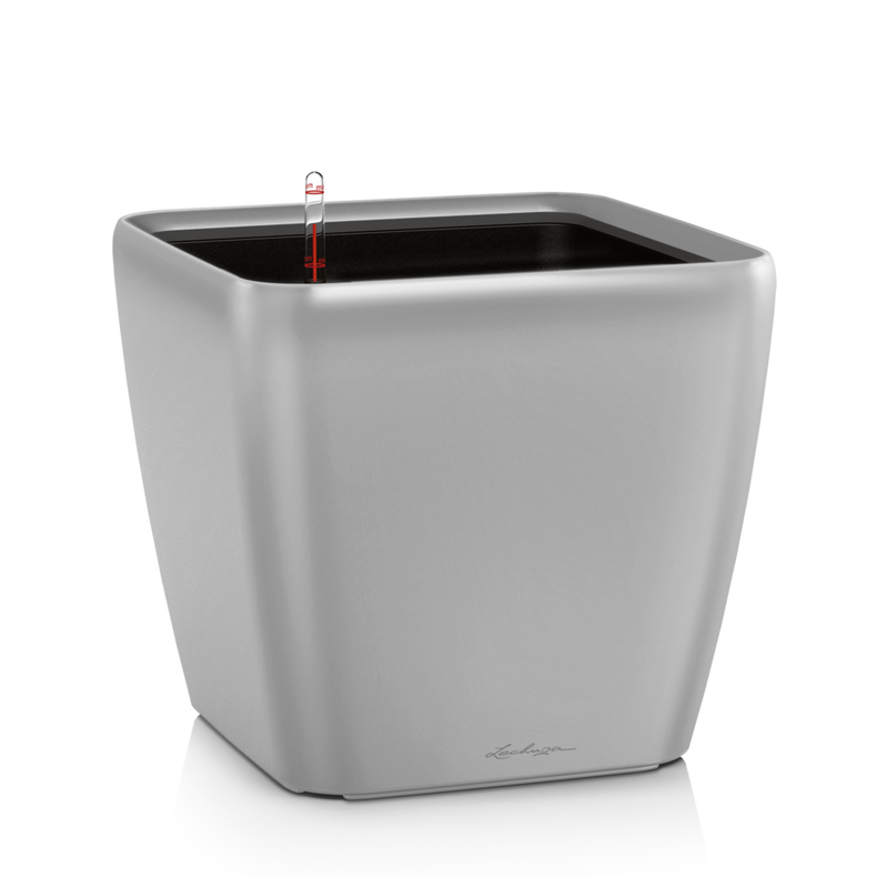  Lechuza Quadro Premium LS 21 flowerpot | 28 | 35 | 43 | 50 silver metallic