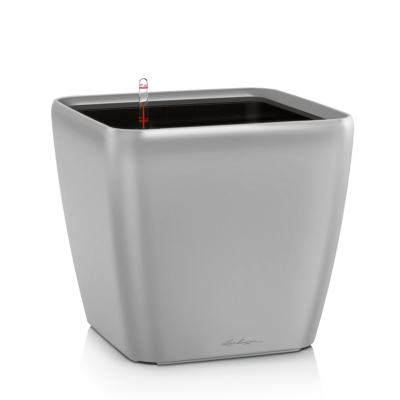  Lechuza Quadro Premium LS 21 flowerpot | 28 | 35 | 43 | 50 silver metallic
