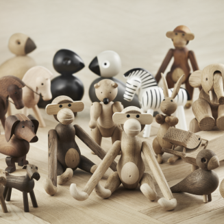  Kay Bojesen wooden figurine Monkey oak and maple small - 7