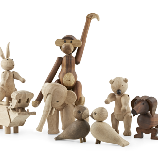  Kay Bojesen wooden figurine Monkey oak and maple small - 6