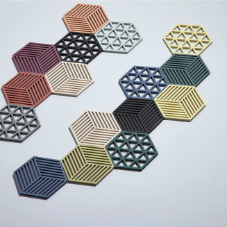  Zone Denmark Triangles Khaki Dish Mat 16x14 cm - 4