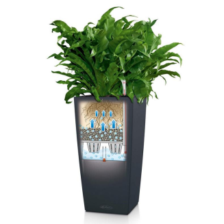  Lechuza Cubico Color 22 flowerpot | 30 | 40 gray slate - 3