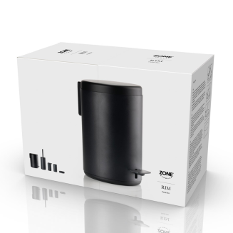 Bathroom waste bin Zone Denmark Rim Black 3l - 3