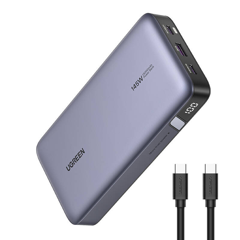 Powerbank UGREEN PB205 25000mAh 145W USB 2xUSB-C (szary)