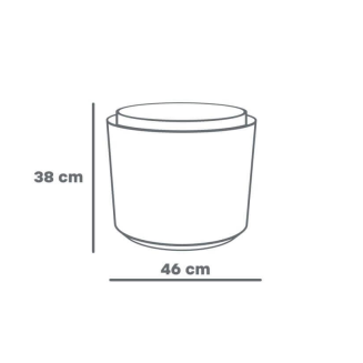 PLASTIA BERBERIS Donica samonawadniająca okrągła 46 cm szaro-brązowy - 2