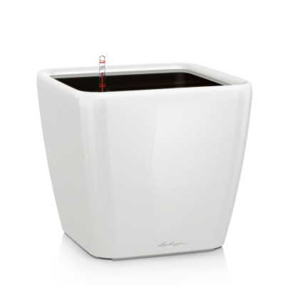  Lechuza Quadro Premium LS 21 flowerpot | 28 | 35 | 43 | 50 white gloss