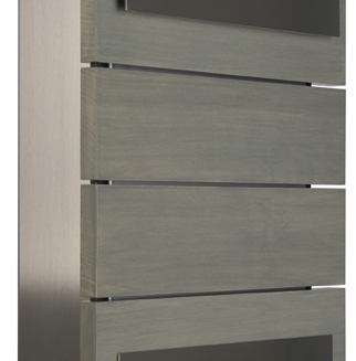  Keilbach Glasnost Wood letterbox gray - 3