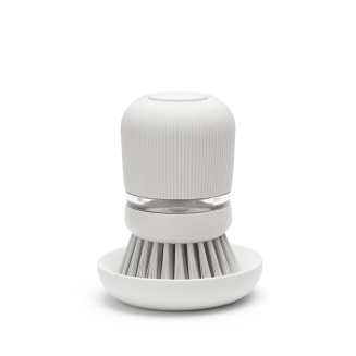  Brabantia Sink Side dishwashing brush with liquid dispenser, light gray - 2