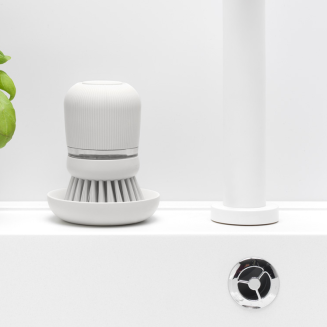  Brabantia Sink Side dishwashing brush with liquid dispenser, light gray - 6