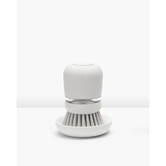  Brabantia Sink Side dishwashing brush with liquid dispenser, light gray - 15