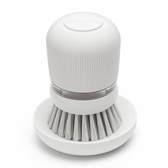  Brabantia Sink Side dishwashing brush with liquid dispenser, light gray