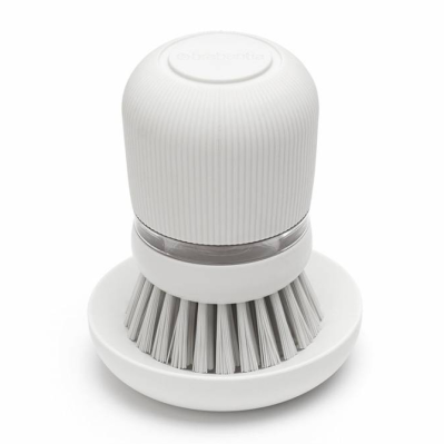  Brabantia Sink Side dishwashing brush with liquid dispenser, light gray