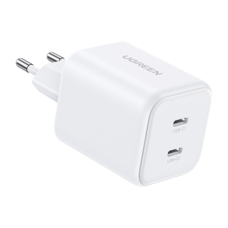 Ładowarka sieciowa Ugreen X526, 45W, GaN, 2x USB-C (biała) - 2