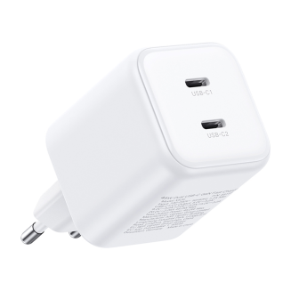 Ładowarka sieciowa Ugreen X526, 45W, GaN, 2x USB-C (biała) - 4
