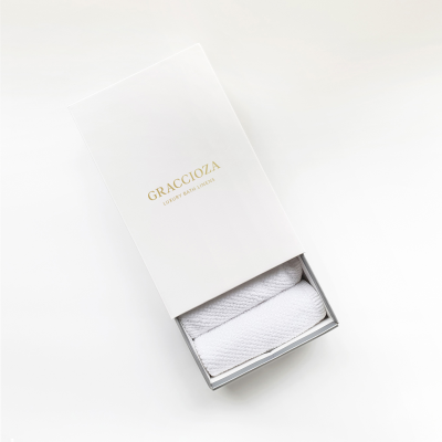 Gift set of 5 Graccioza Bee Waffle White towels 30x30 cm