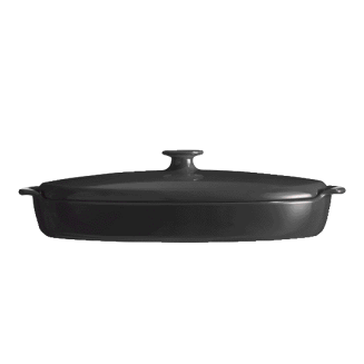  Emile Henry Papillote steamer for fish, 42 x 25 cm, black - 2