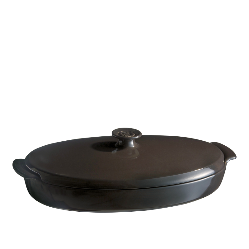  Emile Henry Papillote steamer for fish, 42 x 25 cm, black