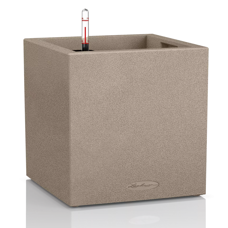  Lechuza Canto Stone 40 cube sand beige flowerpot
