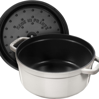  Staub round cast iron pot - 2.6 ltr, white truffle - 3