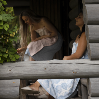  Lapuan Kankurit SADE towel white-rainy blue 48x70 cm - 2