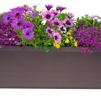 PLASTIA BERBERIS TRIO Donica samonawadniająca 117x39 cm brązowy - 2