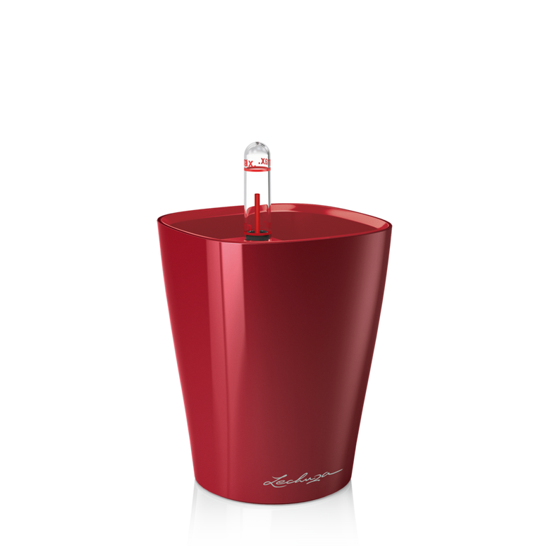  Lechuza Mini Deltini planter, red gloss