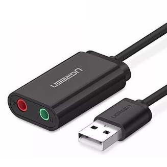 Zewnętrzna karta dźwiękowa USB UGREEN   US205 15cm (czarny) - 2