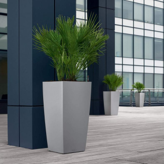 Lechuza Cubico Premium 22 flowerpot | 30 | 40 | 50 silver metallic - 10