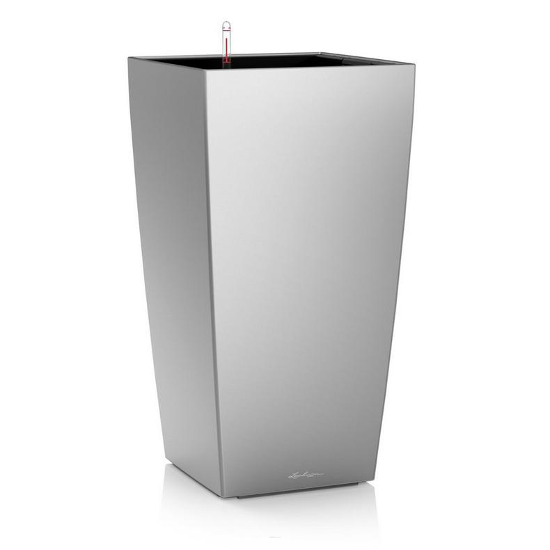Lechuza Cubico Premium 22 flowerpot | 30 | 40 | 50 silver metallic