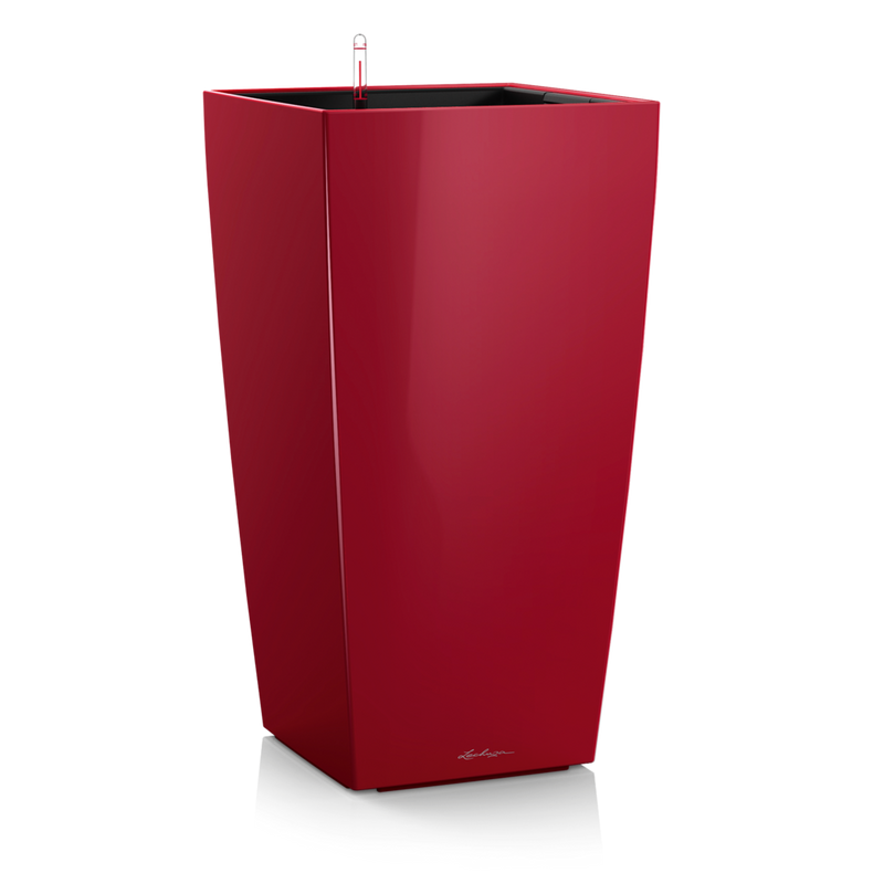 Lechuza Cubico Premium 22 flowerpot | 30 | 40 | 50 red gloss