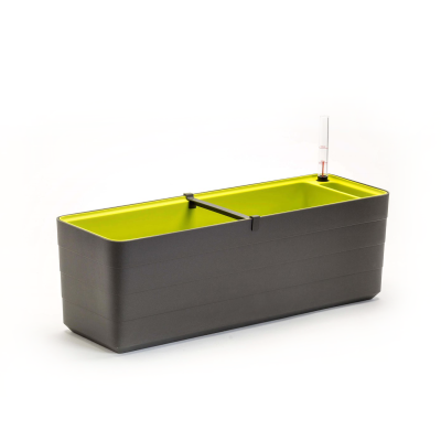 Donica samo-nawadniająca prostokątna Urbalive Berberis 60x20 cm szaro-brązowy