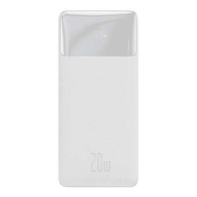 Powerbank Baseus Bipow 10000mAh, 2xUSB, USB-C, 20W (biały)