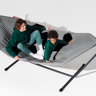  Fatboy Headdemock Superb Deluxe Rock Gray hammock with black stand - 9