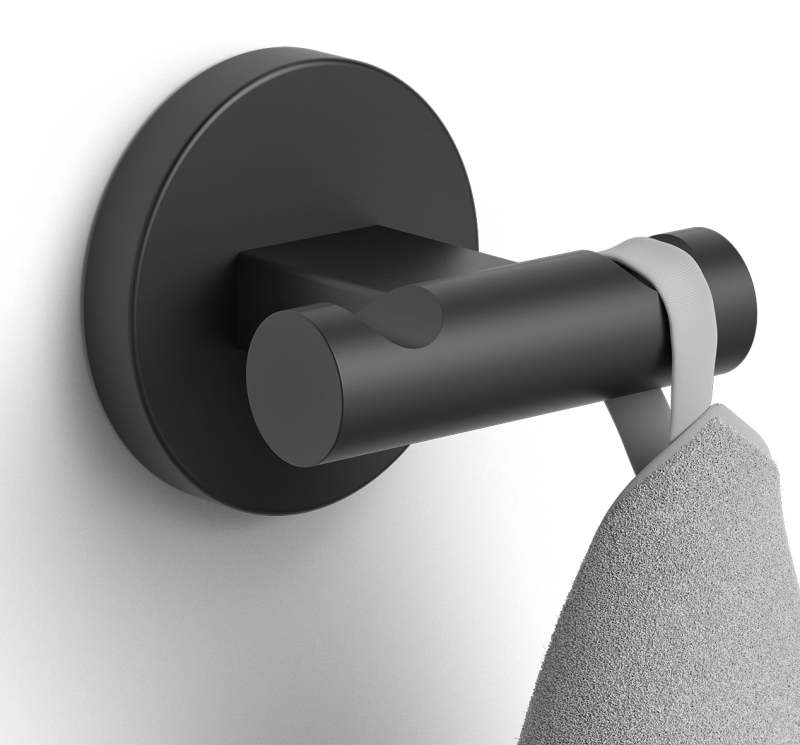 Zack Scala double towel rack, black