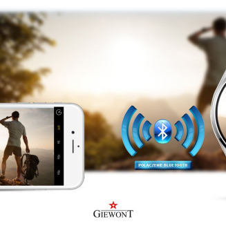 Smartwatch GIEWONT Vertex SmartCall GW450-4 Silver/Carbon Silikon - 11