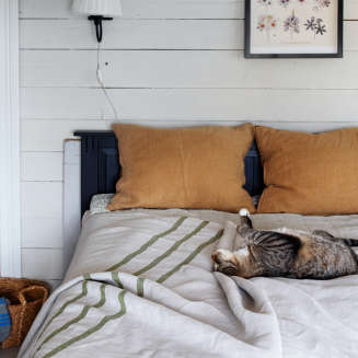 Obrus-narzuta Lapuan Kankurit Usva linen-olive 150x260 cm - 3