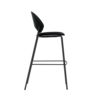 Eva Solo Dosina stool black oak & black leather 65 cm - 2