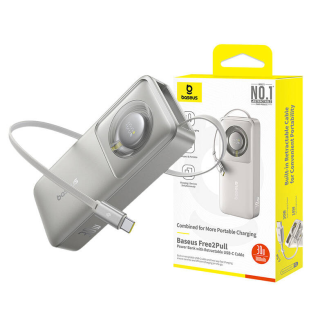 Powerbank BASEUS Free2Pull 10000mAh 30W (szary) - 5