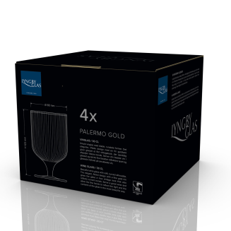 Lyngby Glass Palermo Gold wine glasses, 4 pcs. - 6