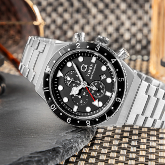 Zegarek Męski TIMEX Q Timex 3-Time Zone Chronograph TW2V69800 + BOX - 6