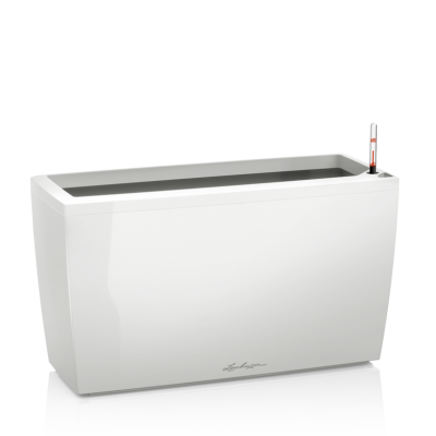  Lechuza Cararo Premium flowerpot, white gloss