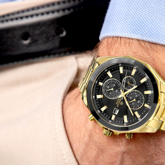 Zegarek Męski Giewont Chronograph Sapphire Złoto Czarny GW7290-B4 - 3