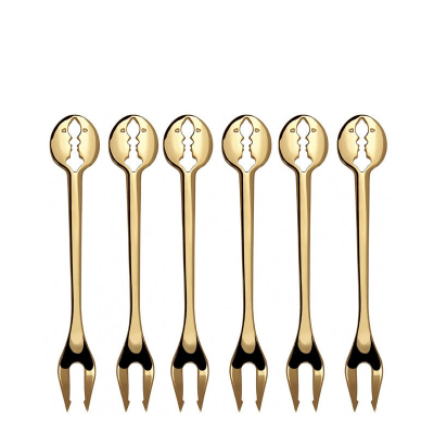  Casa Bugatti Kiss Gold dessert fork set 6 pcs