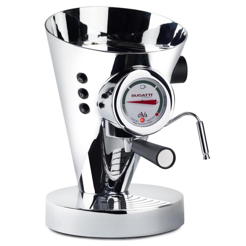  Casa Bugatti Diva coffee machine chrome | BUY CHEAPER WITH A DISCOUNT CODE