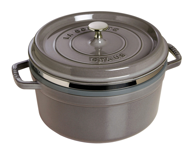  Round cast iron pot with Staub insert - Graphite, 5.25 ltr