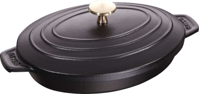  Staub oval baking dish with lid - Black