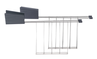Set of 2 Alessi Plisse toaster frames, gray