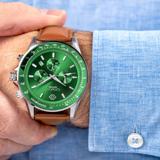 Zegarek Męski Giewont Chronograph Sapphire Brązowo Zielony GW3520-A6 - 4