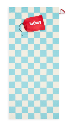 Ręcznik plażowy z poduszką Fatboy Beach Baggy XL Chess Azur