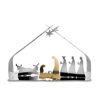 Alessi polished steel Christmas nativity scene - 2